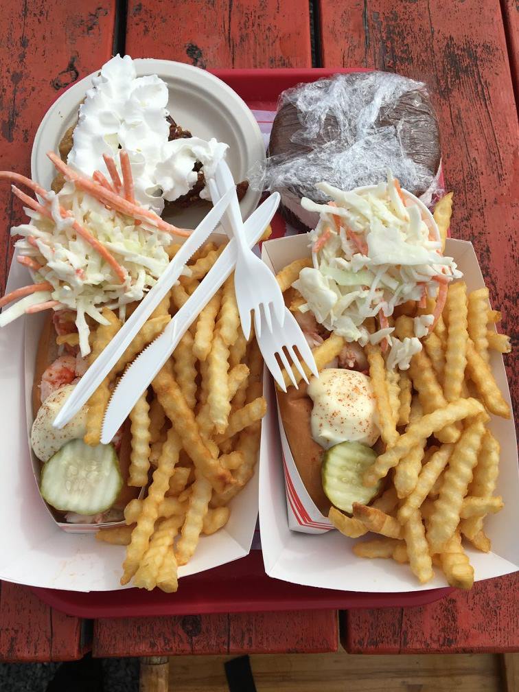 Lunch at the Lobster shack at Two Lights in Portland