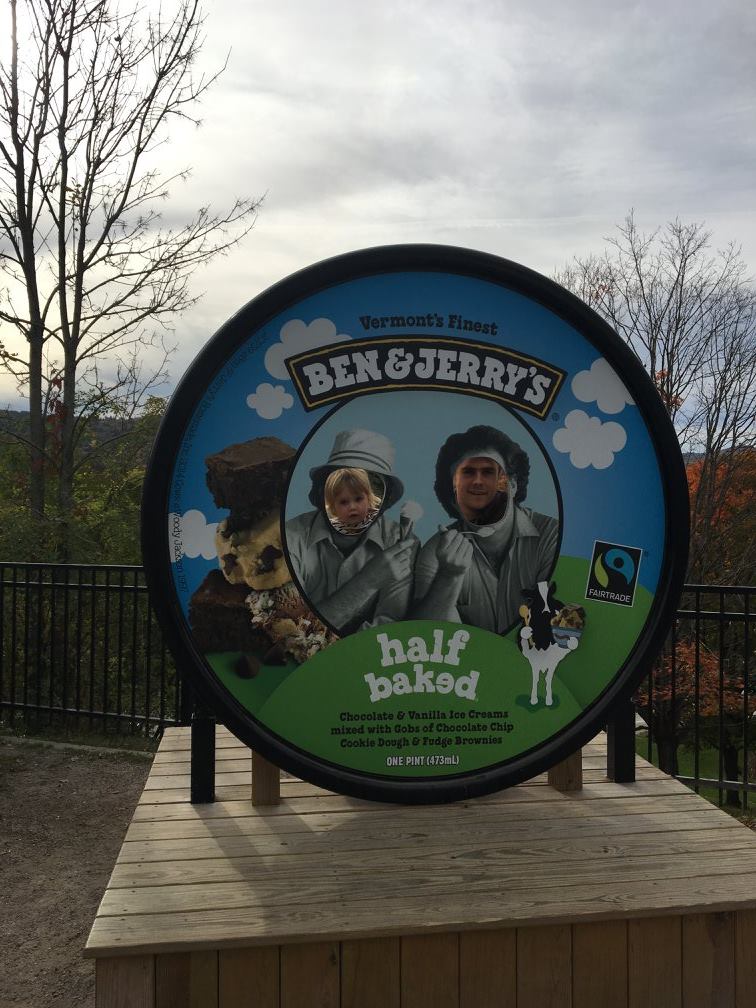 Ben and Jerry's day trip Vermont with children. New England, USA - Family Road trip