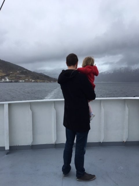 Aboard the car ferry crossing another Norwegian Fjord