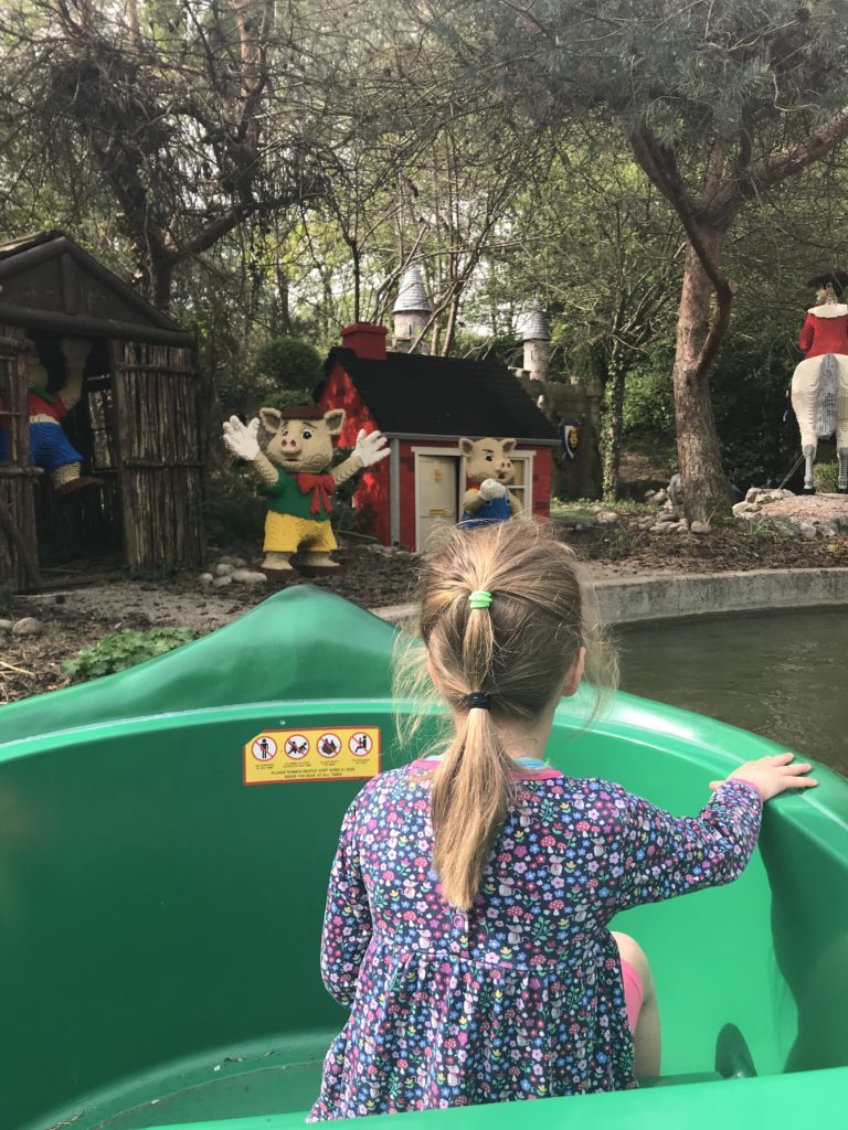 On the boat in Fairytale Brook, at legoland