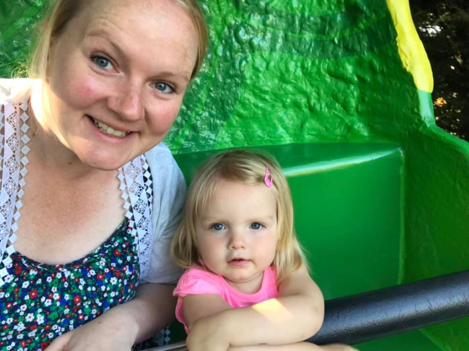 Mum and Daughter on ride during our weekend trip to Alton Towers