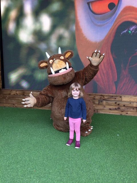 Our daughter meeting the gruffalo