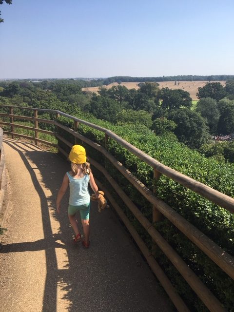 Girl exploring Warwick Castle 