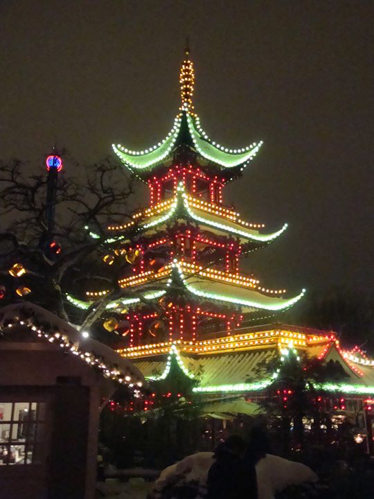 Christmas lights at Tivoli in Copenhagen