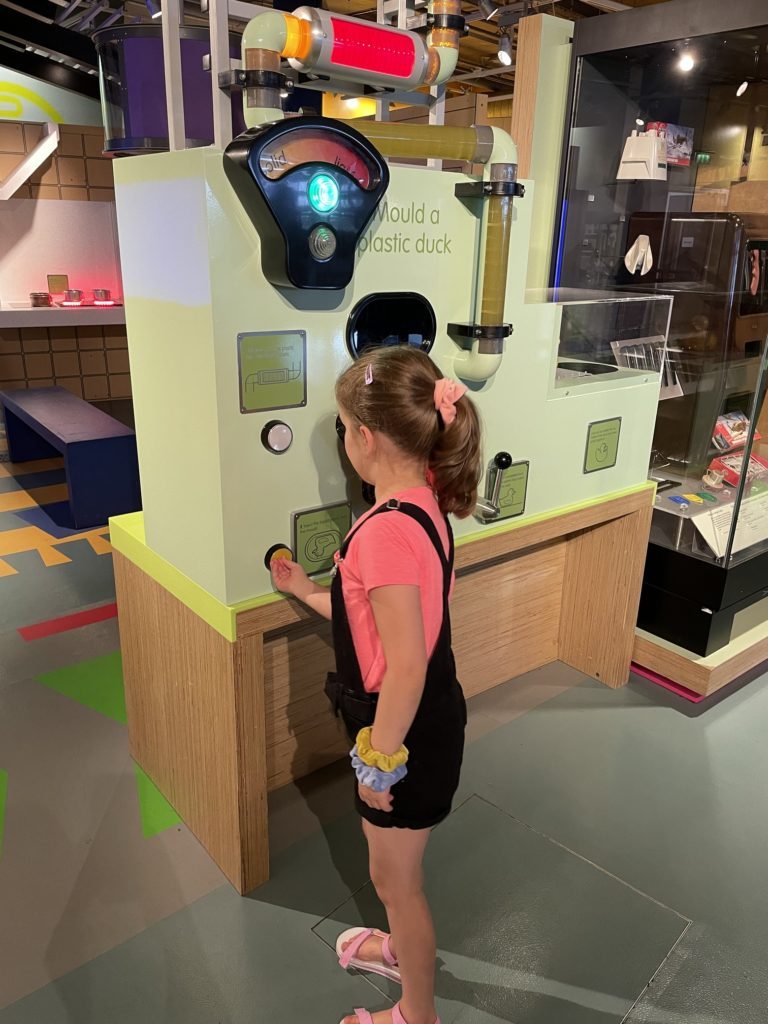 Playing with the interactive toys at Think Tank Museum Birmingham 