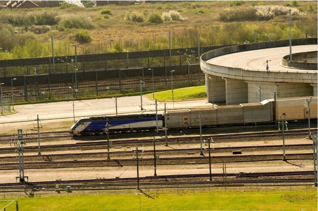 the eurotunnel coming out of the tunnel you can buy tickets using tesco clubcard