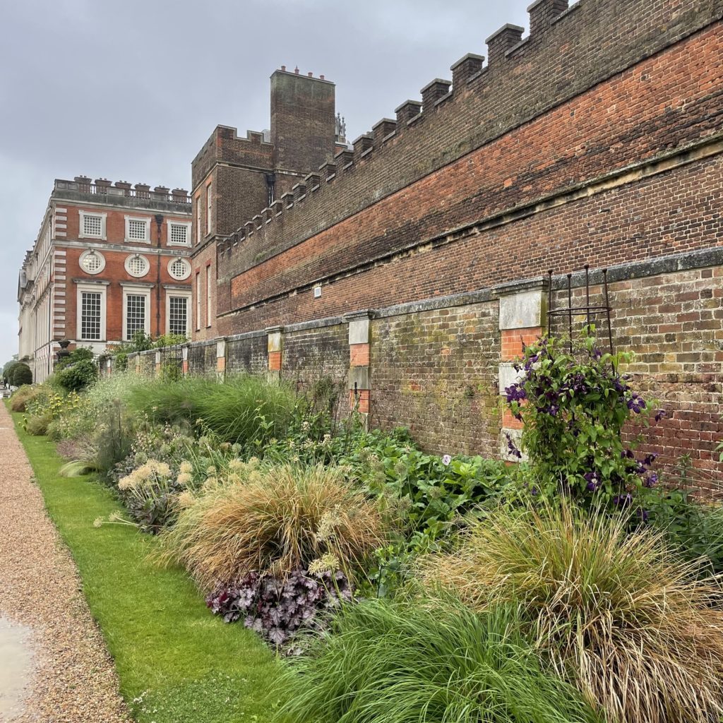 The garden borders at Hampton Court Palace 