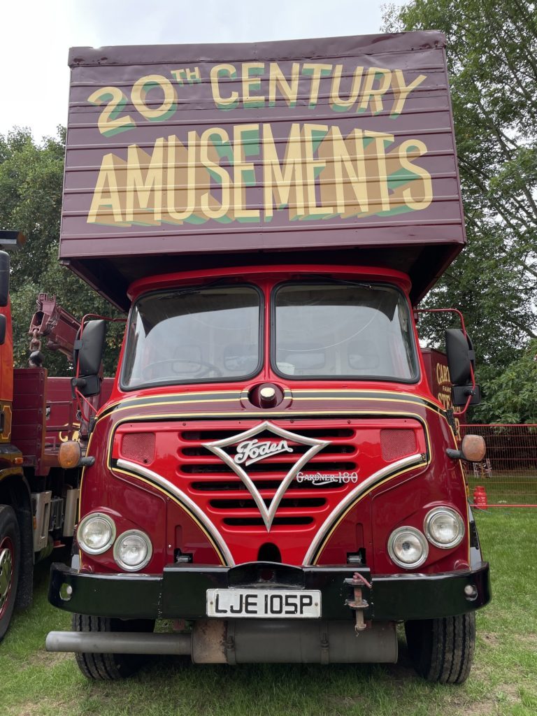 An old vintage truck at the fair