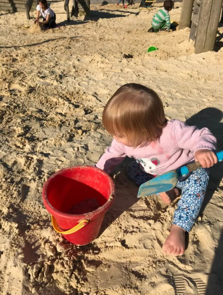 playing in the sandpit 
